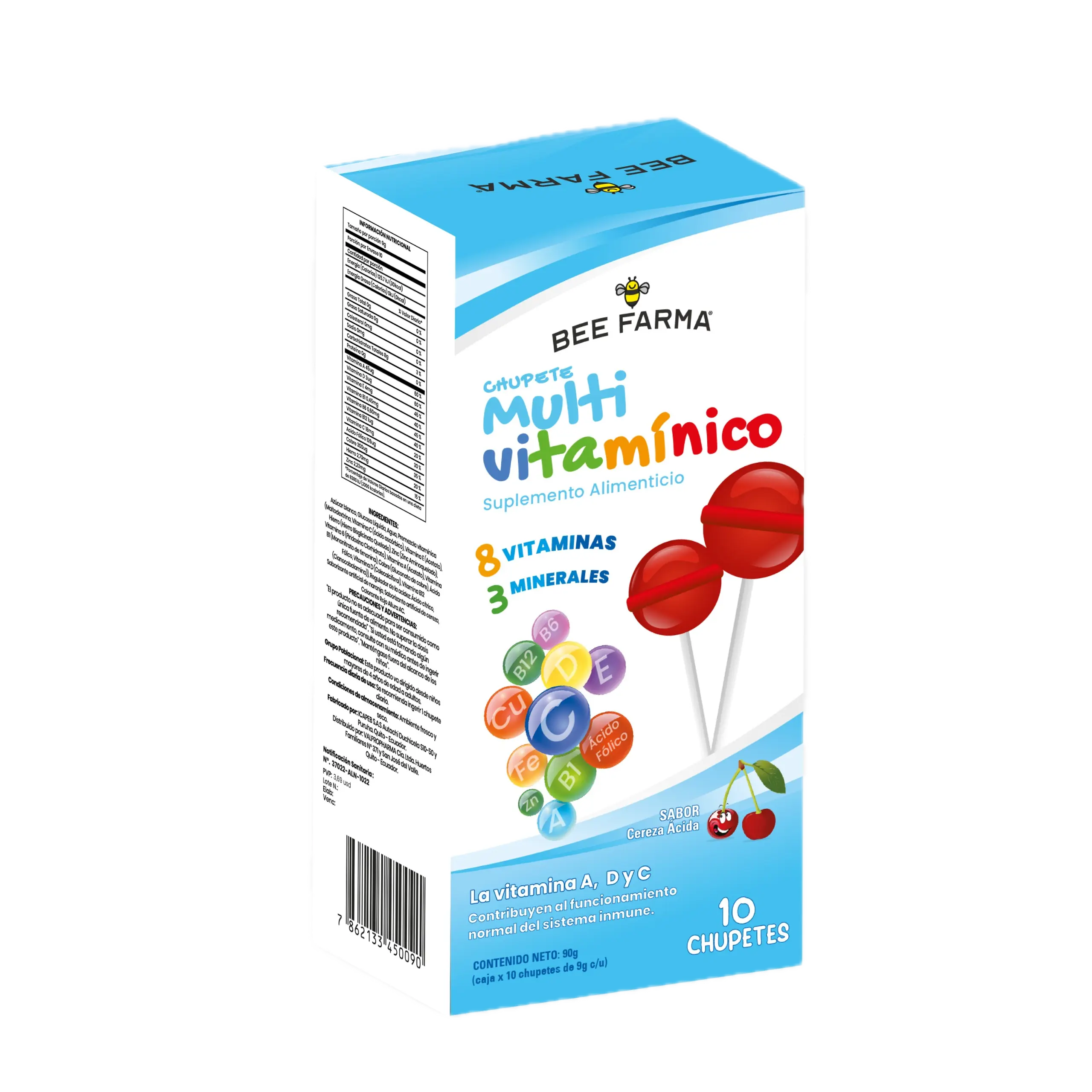Chupete Multivitamínico (Cereza)